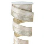 Champagne Velvet Wired Ribbon