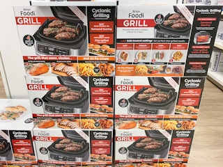 ninja foodi grills stacked on top of each other in 2 rows side by side in kohls