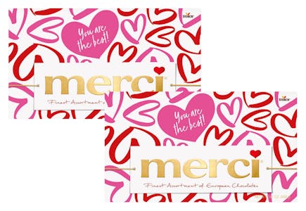 2 Merci Chocolate Candy Gift Boxes
