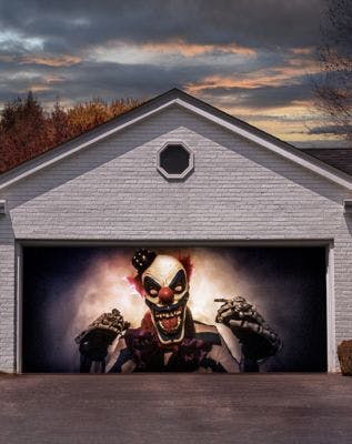 Creepy Carney Garage Door Cover