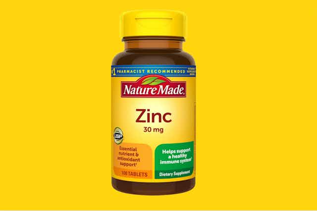 Nature Made Zinc 100-Count Vitamins, as Low as $2.24 on Amazon card image