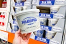costco Philadelphia Cream Cheese Spread handheld