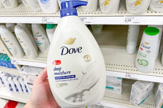 Dove Body Wash: Get 3 Big Bottles for as Low as $20.93 on Amazon card image