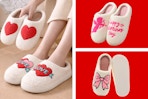 Walmart women's Valentine slippers