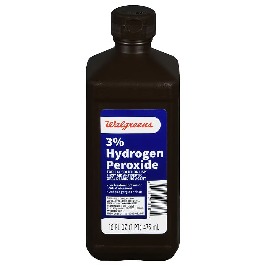 2 Walgreens Peroxide Bottles