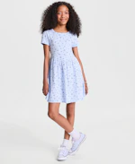 Kids' Floral-Print Cotton Dress