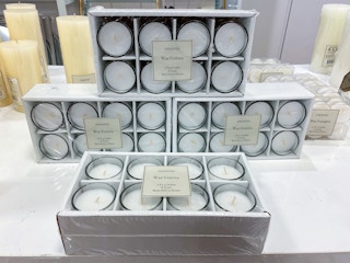 display of an 8-pack of candles
