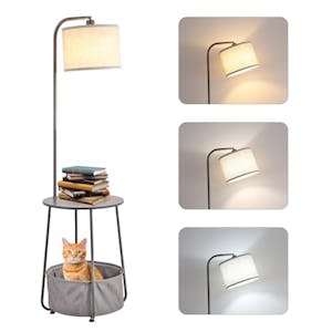 Floor Lamp with Cat Bed