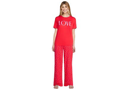 Joyspun Women’s Valentine Pajama Set