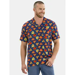 Men's Superman Button-Up Shirt