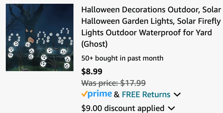 ss Halloween Ghost Outdoor Solar Lights