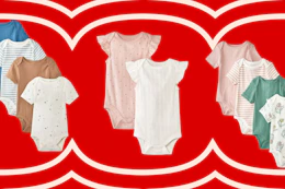 3 cloud island bodysuit sets side by side