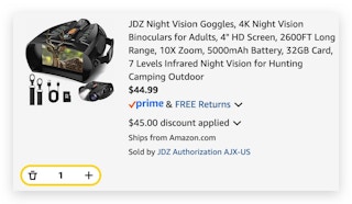 googles Amazon receipt