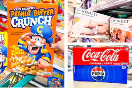 cereal diapers soda collage