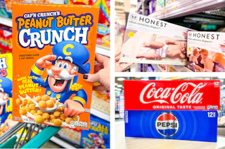 cereal diapers soda collage