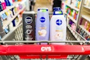 nivea body washes in a cvs shopping cart