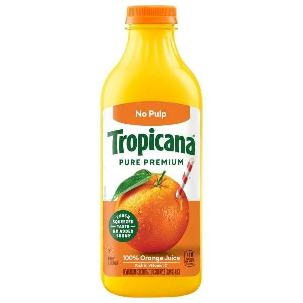 2 Tropicana Orange Juice Bottles