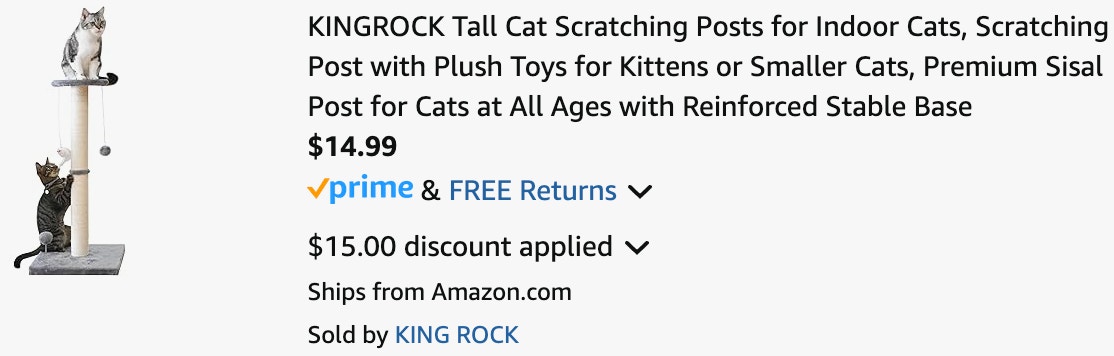 an amazon cart ending in $14.99