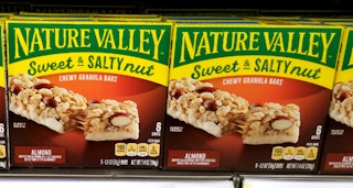 nature valley bars on shelf