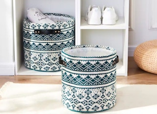 a set of 2 decorative baskets