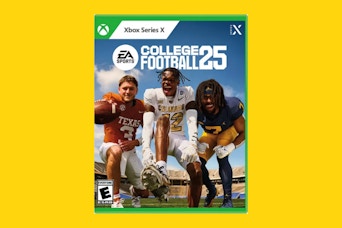 College football 25 Xbox game on a yellow background. 