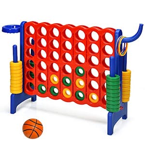 Giant 4-in-A-Row Game w/Hoop