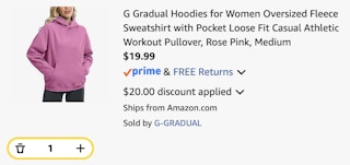 hoodie Amazon receipt