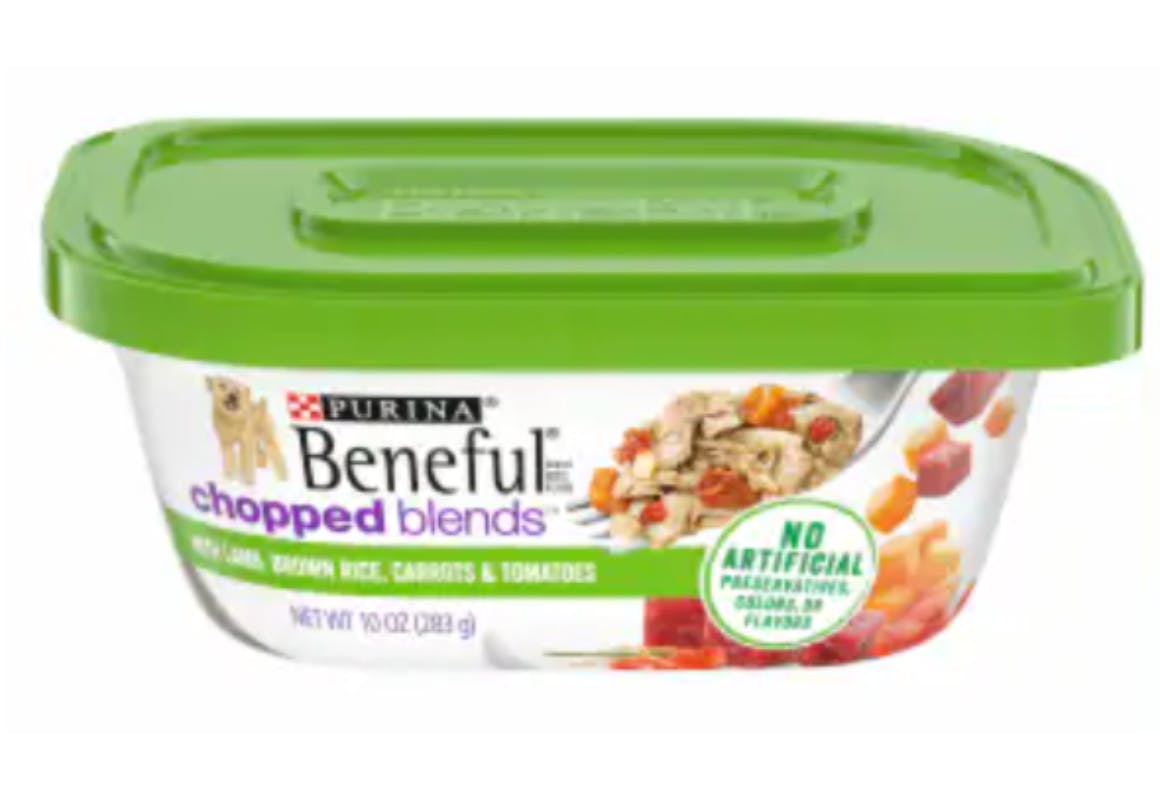 2 Purina Beneful Dog Food Tubs