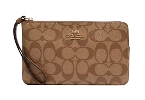 Coach Corner Leather Zip Wristlet