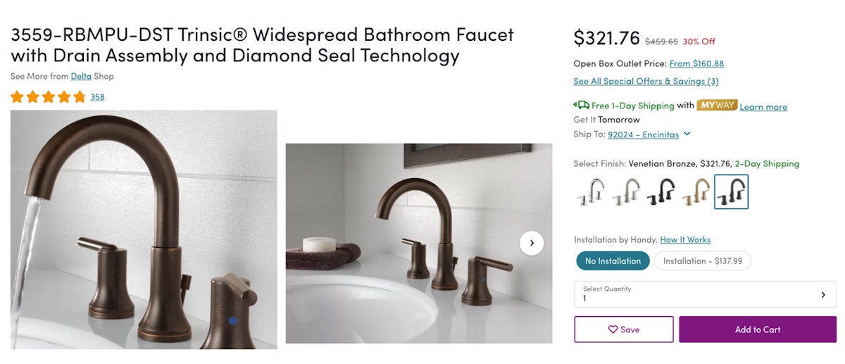 Wayfair Regular Price Delta Faucet 2019