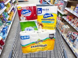 bounty charmin puffs items in walgreens cart