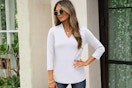 Anrabess Women's V-Neck Top Amazon B0FF99MG29