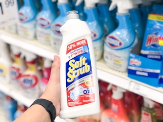 hand holding soft scrub oxi target