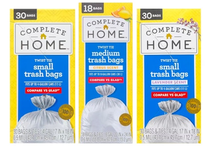 3 Complete Home Trash Bags