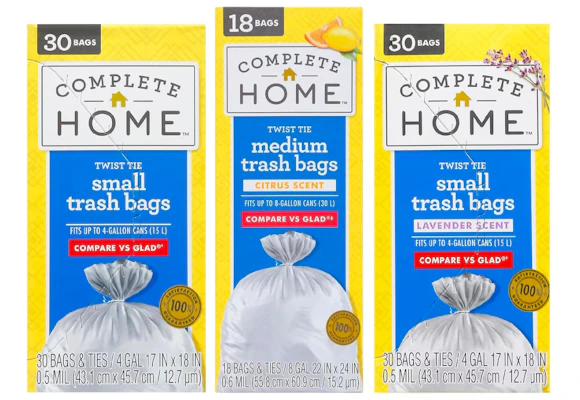 3 Complete Home Trash Bags