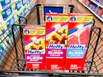 hefty storage bags in shopping cart