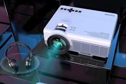 $182 Projector With Wi-Fi and Bluetooth Drops to $69 After Amazon Coupon card image