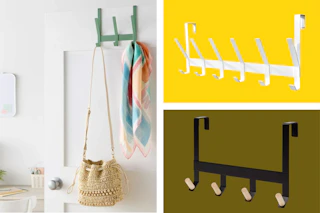 3 brightroom over-the-door hook racks side by side