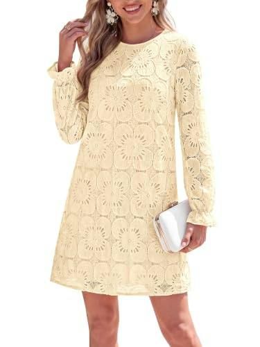 KIRUNDO Women's Lace Mini Dress