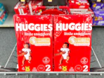 huggies diaper packs in a cvs cart