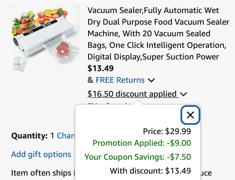 Vacuum sealer cart