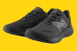 a pair of black sneakers