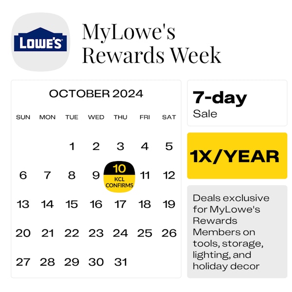 MyLowe-s Rewards Week — October 2024