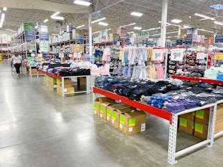 Apparel section inside Sam's Club