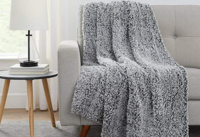 Mainstays Sherpa Throw Blanket, Only $6.88 at Walmart card image