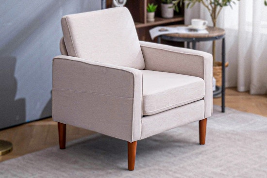 Modern Sofa Chair With Solid Wood Legs, Just $100 at Walmart (Reg. $222)