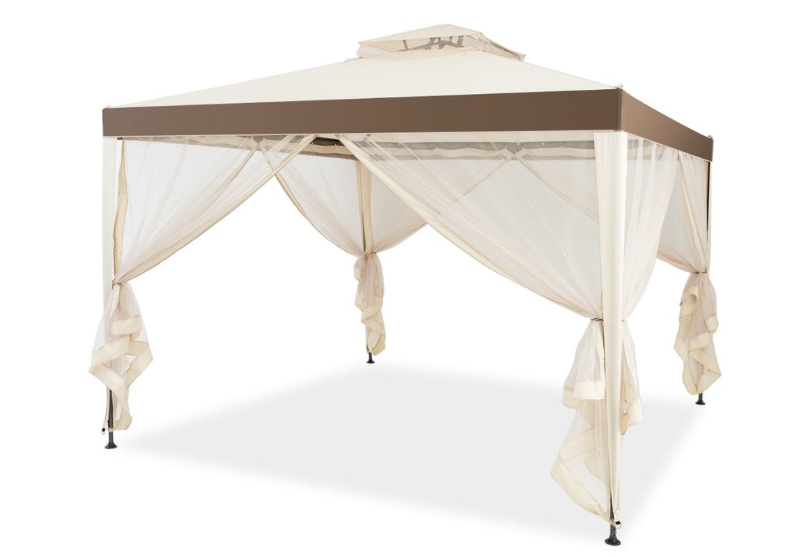 Gazebo Tent With Netting, 10 ft x 10 ft