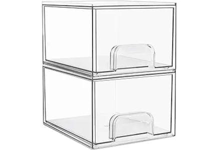 Stackable Storage Drawer 2-Pack