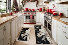 Snowman Kitchen Rug Set B0DDTB22JJ
