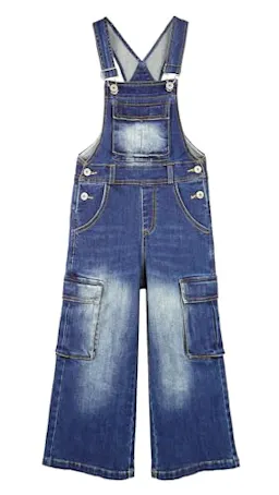 Kids' Wide Leg Cargo Overalls